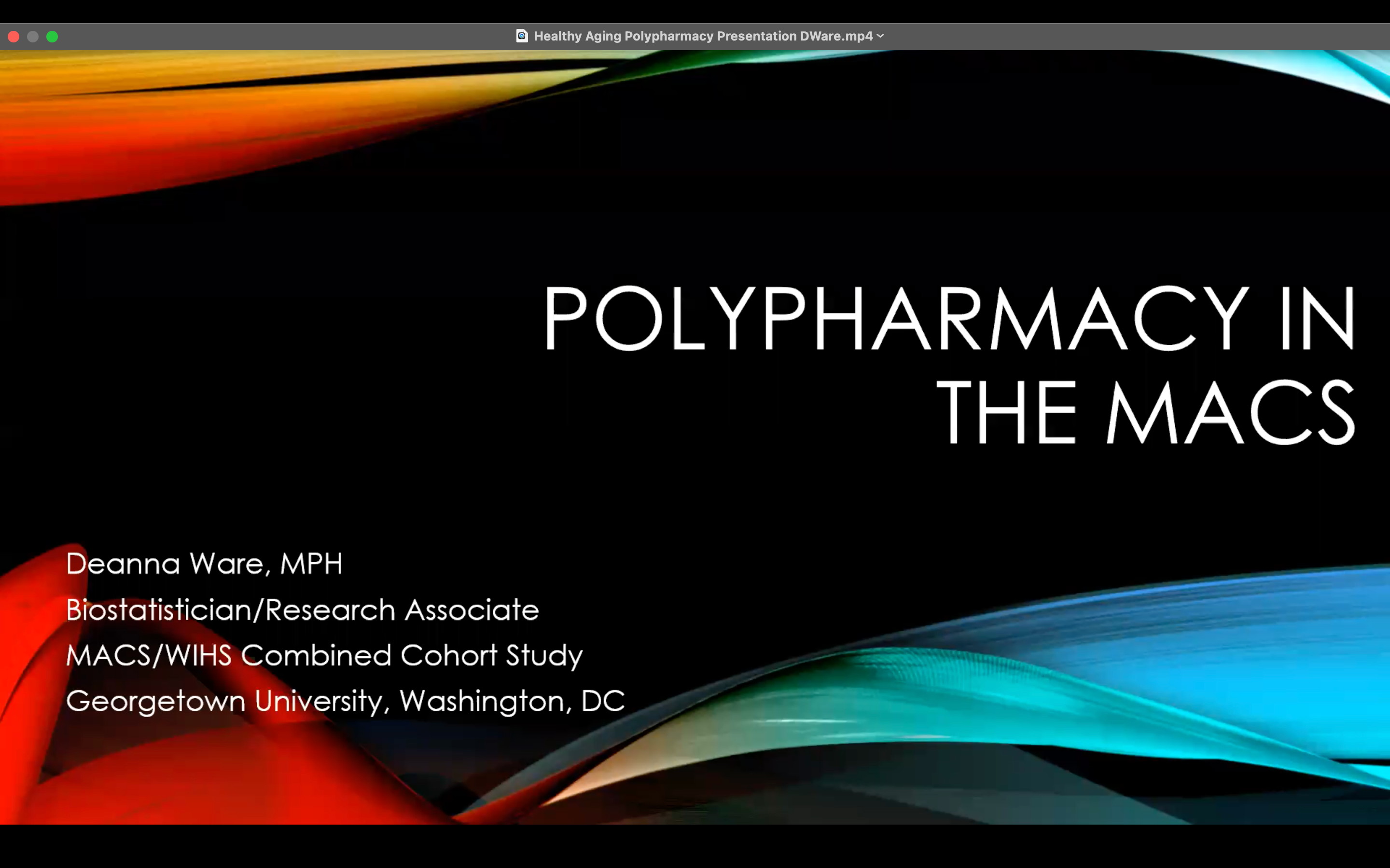 A presentation with a colorful border on a black background, with the title of the video in white lettering